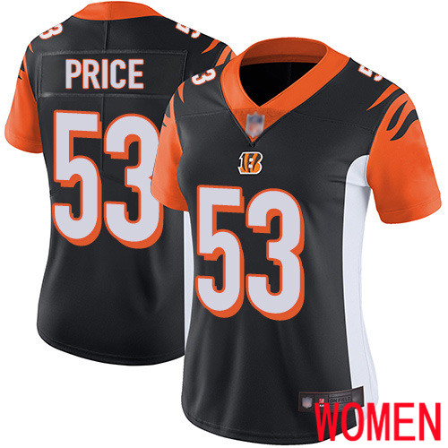 Cincinnati Bengals Limited Black Women Billy Price Home Jersey NFL Footballl #53 Vapor Untouchable->cincinnati bengals->NFL Jersey